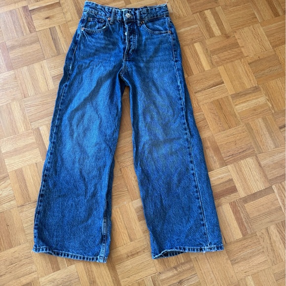 Zara- Jeans women’s 2 blue denim 8197 buttons - Picture 2 of 8